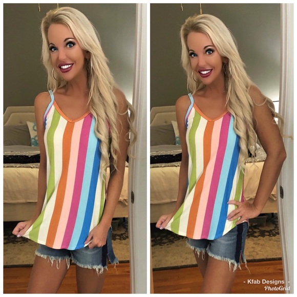 🛍LAST 1! French Terry Striped Tank! - Picture 8 of 8